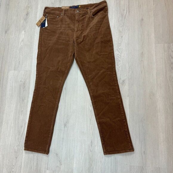 Polo Ralph Lauren Sullivan Slim Corduroy Pants Mens 38x32 Brown Stretch